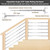 BLIKA 12 Pairs 3/16" Cable Railing Kits, T316 Stainless Steel, Adjustable Angle Cable Railing Hardware 3/16" for 2"x2", 4"x4" Wood Posts, Swage Toggle Turnbuckle & End for Stair Cable Railing