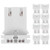OSALADI 10 Pack Non- shunted Turn- Type T8 T12 Lamp Holder U- Shaped Fluorescent Lamp Socket Holder for Fluorescent Tube Light