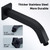 Angled Shower Arm with Flange,Square Shaped Shower Arm 8 Inches Wall-Mounted for Fixed Shower Head Replacement Stainless Steel, Matte Black