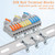 PHITUODA 4Pcs DIN Rail Terminal Blocks 28-12AWG Quick Wiring Cable Terminal Blocks Splicing Wire Connectors for Circuit Inline (3 in 12 Out)