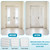 DoubleFill 2 Pack 2 in Cordless Sidelight Blinds 8.5 x 72 in Horizontal White Faux Wood Front Door Window Blind Plantation Adjustable Tilt Wand Smooth, Privacy, Room Darkening for Home Entry Side Door