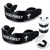Yaomiao 2 Pcs Cross Mouth Guards Christian Teeth Armor Sport Game Guard & Case Religious Mouth Guard Football Basketball Baseball Wrestling Lacrosse Rugby Boxing Taekwondo(Black & God,Adult)