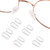Xinjoduz 6 Pairs Eyeglass Nose Pads Cover, 4mm Wide Hole Clear Silicone Nose Pads for Eyeglass Nose-Pads Soft Cushion Slip-on Eyewear Protective Covers for Noses Bridge Pad Eye Glass Repairing Kit