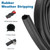 PATIKIL 18 ft D Shape Rubber Seal Strip, 3/4" Self-Adhesive EPDM Rubber Door Weather Stripping for Boat, RV, Auto, Truck, Marine, Garage Doors/Window, Black/Red