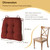 FlyGulls Non Slip Chair Cushions for Dining Chairs Set of 4 Kitchen Chair Cushions 18"x18"x3" Turfted Chair Pads Comfortable and Soft Seat Cushion with Ties, Rust