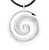Pewter Maori Spiral Koru Peace and Tranquility Pendant on Leather Necklace