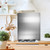 Pelopy 24 by 36 Inch Reversible Stainless Steel Backsplash Metal Backsplash Kitchen Stove Behind Metal Sheet Panels with 4 Pre Drilled Holes and Screws for Wall Protector(1 Pack)