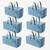 WORKPRO 6 Pack Extra Large Moving Bags with Zippers & Carrying Handles Backpack Straps, Heavy-Duty Storage Tote for Space Saving & Storage, Alternative to Moving Box (Dusty Blue)