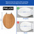 Toilet Seat, Oak Wood, Solid Wood, High Gloss Finish, PIKLiDS (Elongated)