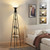 Luvkczc Floor Lamp with Shelves, 69” Tall Torchiere Floor Lamps for Living Room, 3-Tier Glass Shelf Lamp, Black Standing Lamp with Plastic Shade, Adjustable Color Temperatures (Bulb Include)