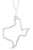 1/10 Cttw Natural Diamond Accent State of Texas Outline Pendant Necklace in 14K White Gold Over Sterling Silver (0.10 Cttw) 1/10 Cttw Natural Diamond Accent State of Texas Outline Pendant Necklace in 14K White Gold Over Sterling Silver (0.10 Cttw)
