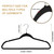 Quality Hangers 50 Pack Plastic Hangers for Clothes - Slim Non-Velvet Hangers with 360° Swivel Chrome Hook & Non Slip Notches - Ideal for Dresses Coats Shirts Jackets & More - Black