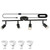 vivihobb Dimmable Plug in Track Light Black 4 Light Plug in Ceiling Lighting Fixture with 16.4' Long Cord,4 Way Ceiling Spotlight,Rotatable Wall Mount Light Head,LED dimmable Spot Bulbs Included