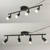 vivihobb Dimmable Plug in Track Light Black 4 Light Plug in Ceiling Lighting Fixture with 16.4' Long Cord,4 Way Ceiling Spotlight,Rotatable Wall Mount Light Head,LED dimmable Spot Bulbs Included