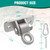 BETOOLL Swing Hangers with Bearing, Heavy Duty Porch Swing Hanging Kit for Outdoor Playground Tree Ceiling Mount Swingset Hardware Bracket Hooks for Hammock Yoga Punching Bag Accessories 4PCS Silver