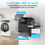 3-in-1 Indoor Dryer Vent - Polyester Screen Filter and Water Drawer System for Electric Clothes Dryers, Includes Dryer Vent Clamps-Black Color (Black)