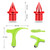 Lejof Carbon Steel Track Spikes, 48 Pcs 1/4 Inch Lighter Weight Spikes for Track, 0.45 Grams Replacement Spikes for Track and Field Sprinting or Cross Country (48 Red)