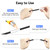 Esaytool 4 Pack HSe-221 Heat Shrink Tube Label Tape Cable Shrink Tubing HS221 HSe 0.34inch (8.8mm) x 4.9ft (1.5m) Black on White Compatible for Brother P Touch PT-E300 E500 P710BT P700 P750WVP P900