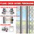 VIVIDA 1-3/8" x 1-3/8" Fence Gate Latch, Chain Link Fence Gate Fork Latch with Padlock Hole, Black Powder Coated, Bolts & Nuts Included, 2 PCS