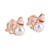 GRACE JUN Gold Plated bow-knot shape Pearl Clip on Earrings No Pierced for Women Ear Clip (Pink) GRACE JUN Gold Plated bow-knot shape Pearl Clip on Earrings No Pierced for Women Ear Clip (Pink)
