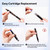 WRITECH Clictek Fountain Pen Retractable: Medium Nib Blue Ink Transparent Barrel Includes 5 Refillable Ink Cartridges, Smooth Writing No Leaking
