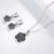 Shefashion Rhodium Plated Vintage Silver Rose Flower Jewelry Sets Black Marcasites Studs Earrings Pendent Necklace for Women Girls Shefashion Rhodium Plated Vintage Silver Rose Flower Jewelry Sets Black Marcasites Studs Earrings Pendent Necklace for Women Girls