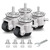 ANDUTEES Leveling Casters Set of 4, Heavy Duty Workbench Stem Caster Wheels with T-Nuts, Adjustable Retractable Industrial Castors,for Machine, Equipment Load 4400 Lbs (Stem Size 1/2" and M12)