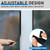 Pushglossy 28 ft Vinyl Sliding Screen Door Bug Seal Strip Adjustable Width 3/4" to 1-3/8" Bug Strip Screen Door Weather Stripping Side Insect Draft Stopper Seal for Window Patio Frame Filler(Black)
