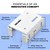 Heavy Duty 2-3/4 inches Rails Brackets Kit, White Alluminum Fence Bracket for Vinyl Fencing Panel to Post Connection, Metal Replacement for 2.75in Frail Plastic Brackets (White - Set 8)