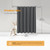BTTN Charcoal Grey Boho Shower Curtain - Linen Rustic Heavy Duty Fabric Shower Curtain Set with Tassel, Farmhouse Bohemian Vintage Country Thick Cloth Shower Curtains for Bathroom - Gray - 72x72