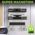 Maluoliao 5 Pack Strong Magnetic Spice Rack for Refrigerator on Oven, Movable Kitchen Organizers and Storage for Spices Shelf, Wall Mounted Spice Rack Metal Fridge Shelf for Kitchen in Black