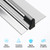 25” Framed Shower Door Drip Rail with Vinyl Sweep, Chrome Shower Door Bottom Water Deflector with Drip Rail Plugs and Screws