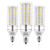 E12 LED Corn Light Bulbs, 12W Equivalent 100W, 1200 Lumen 6000K Cool Daylight White, Non-Dimmable Candelabra Base Chandelier Lights, Pack of 3