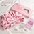 LitBear Luxury Silk Lined Shower Caps for Women Reusable Waterproof, Double Layered Large Bathing Hair Cap with Adjustable Elastic Strap, Non-slip, Quick-dry, for Long Short Hair, Pink Dots