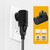 Nema 5-15R to 5-15P Right Angle Power Adaptor, Right Angled USA 3-Prong Male-Female Adapter,90 Degree Angled USA Male Female Power Adapter PA-0209
