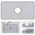 Bestjing Silicone Sink Mat - Protectors for Kitchen Sink with Center Drain, 26"x 14" Kitchen Grid Accessory, Non-Slip Heat-Resistant Mat for Bottom of Farmhouse Porcelain Stainless Steel (Center Hole)