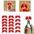 Weilan Pinless Peepers with Pliers Chickens Blinders Pheasant Poultry Spectacles Goggles(Red/Middle)