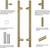 TOGU TG-6012 450mm/18 inches Solid Standoffs Heavy-Duty Commercial Grade-304 Stainless Steel Back to Back Push Pull Door Handles for Wood/Timber/Glass/Metal Front Doors, Barn Door Pulls, PVD Finish