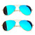 Joopin Polarized Military Sunglasses UV400 Protection, Retro Lightweight Aviation Sun Glasses, 2 Pack Mirror Blue Shades