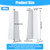 6 Pcs Aluminum Siding Corners 8.5 Inch Outside White Corner Caps, Smooth Siding Trim with Nails for Mobile Home and Wooden House Exterior