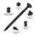 VGBUY Deck Screws #14 x 3 inch,Heavy Duty Exterior Wood Screws,Torx Drive Head Deck Screw Black Rust Resistant Epoxy Coated,Long Outdoor Decking Screws with Star Bit,for Fence,Timber(40 pcs)