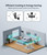 LEMOISTAR 8 Inch Small Wall Mounted RV Fan with Remote Control, 90° Oscillating, 4 Speeds, 4 Timer, Adjustable Tilt, 70 Inch Cord, Quiet, for Corner Bedroom Home Office Garage
