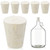 Ziliny 6 Pcs Carboy Cork Stopper, Glass Carboy Cap for 1, 3, 5, 6 Gallon Glass Water Jug, Wood Tapered Fermentation Cap Cork Stoppers, 0 .87 x 1.57 x 1.3 Inches