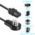 Maximm Monitor Computer Power Cord 3 Ft Flat Plug 360° Rotating PC Cable 3 Prong for, Desktop, Printer, Scanner, 16 AWG NEMA 5-15P to IEC13 - UL Certified