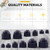 Mardatt 160Pcs 6 Sizes Bolt Covers Screw Caps Assortment Kit M4 M5 M6 M8 M10 M12 Plastic Acorn Nut Dome Hex Cap Cover for Protecting Hexagon Screws Bolts ,Black