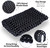 ZONETECH Black Wooden Beaded Comfort Seat Cover - Premium Quality Full Car Driver Massaging Cool Comfortable Cushion with High Ventilation