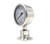 SHYM Stainless Steel 2.5" Dial Sanitary Pressure Gauge, Glycerin Filled. 0-60 PSI Range, 1.5" Tri Clamp Bottom Mount