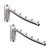 Zivisk 2 Pcs Folding Wall Mounted Clothes Suit Hangers Rack with Swing Arm Stainless Steel Heavy Duty Coat Hook for Bathroom, Bedroom, Laundry Room - Silver