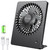 Zuvas Desk Fan Battery Operated Fan Rechargeable 180°Tilt Folding Personal Fan Ultra Quiet Small Portable 3 Speed Adjustable Strong Wind Fan For Office Bedroom Home Desktop Camping (Black)