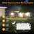 RIUVAO 100ft LED Construction String Lights, 150W 15000LM Waterproof IP67 Led String Work Lights, Construction Temporary Lights (100ft-10lights).